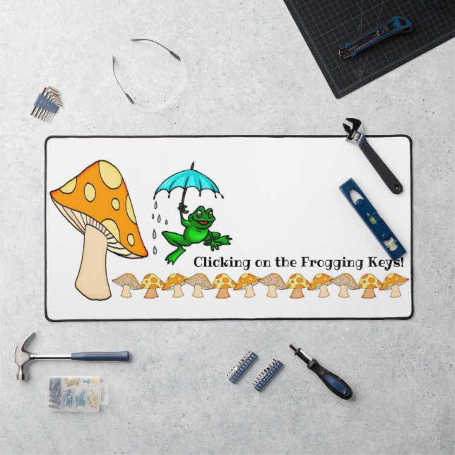 Desk Mat Frog Mushroom Nature (Workstation)