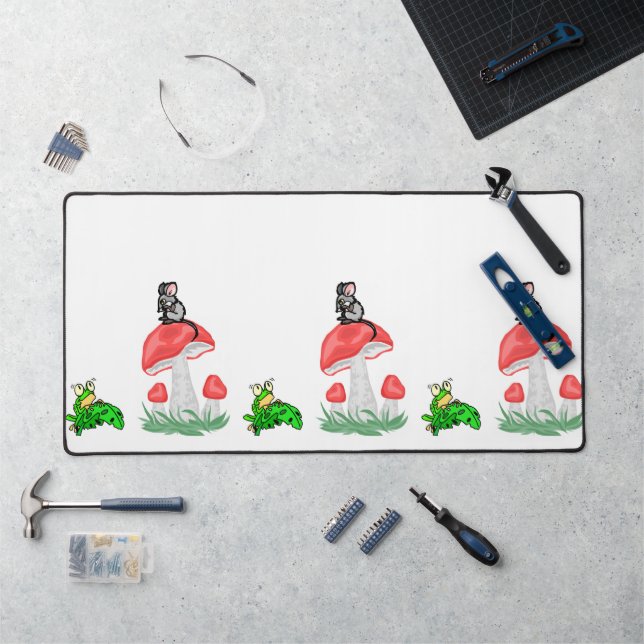 Desk Mat Mouse Mice Frog Cheese  (Workstation)