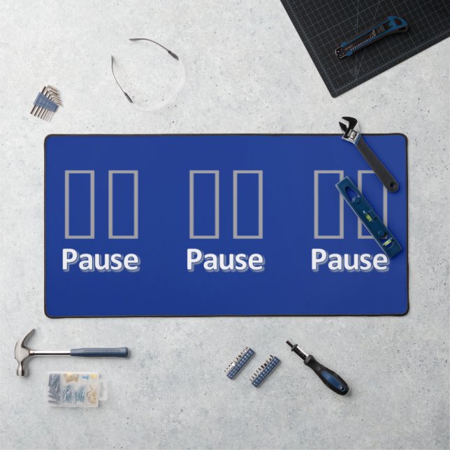 Desk Mat Pause Blue (Workstation)