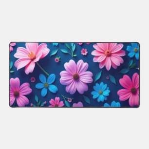 Desk Mat With An Array Of Flowers