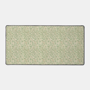 Desk Mat with antique green leaves design