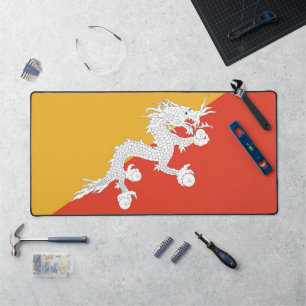 Desk Mat with flag of Bhutan