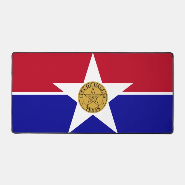 Desk Mat with flag of Dallas, USA (Front)