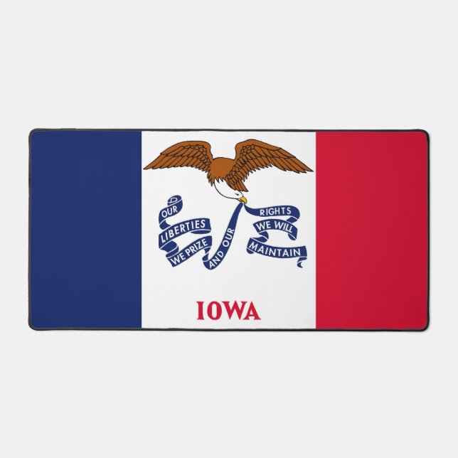 Desk Mat with flag of Iowa, USA (Front)