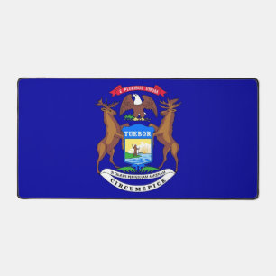 Desk Mat with flag of Michigan, USA