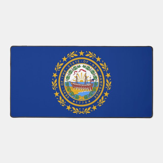 Desk Mat with flag of New Hampshire, USA (Front)