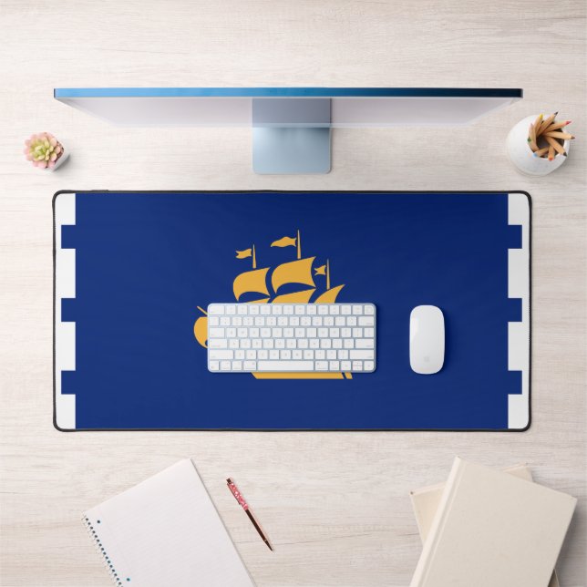 Desk Mat with flag of Quebec, Canada (Office 1)