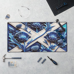 Desk Mat with flag of Scottish Thistles