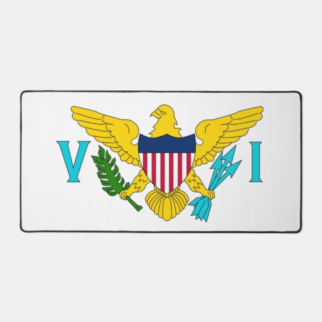 Desk Mat with flag of Virgin Islands, USA (Front)
