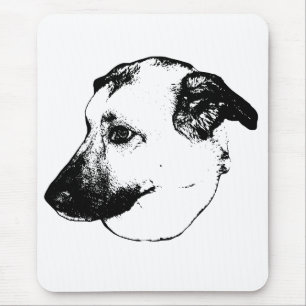 Desk Muse, Bold Outline Mouse Mat