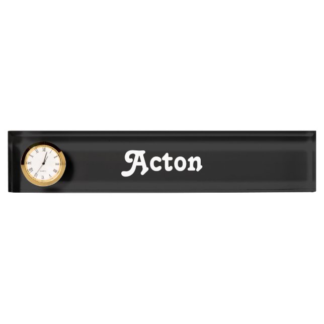 Desk Name Plate Acton (Front)