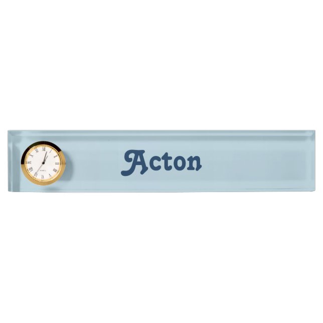 Desk Name Plate Acton (Front)