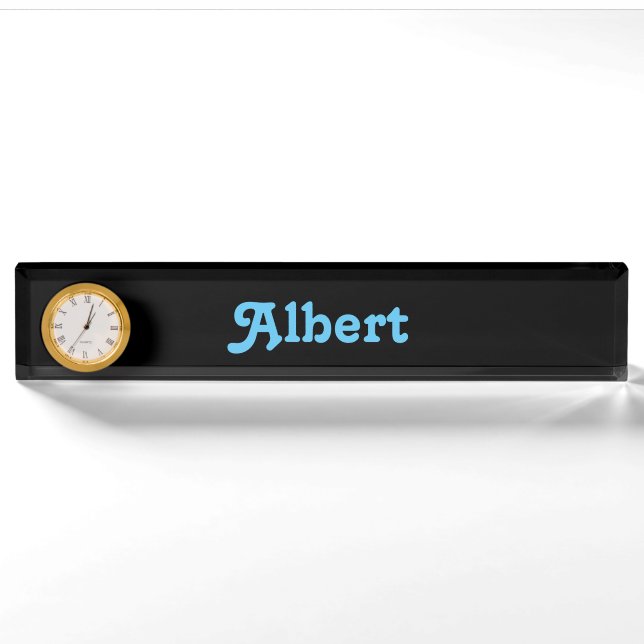 Desk Name Plate Albert (Front)