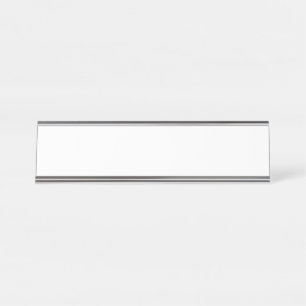 Desk Name Plate, Standard (2" x 8"), Silver Desk Name Plate