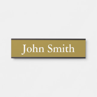 Desk Name Plate, Standard (2" x 8"), Silver Door Sign