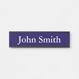 Desk Name Plate, Standard (2" x 8"), Silver Door Sign