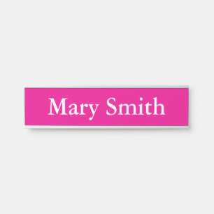 Desk Name Plate, Standard (2" x 8"), Silver Door Sign