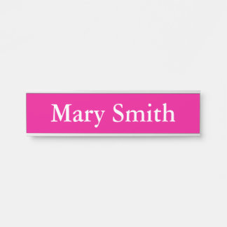 Desk Name Plate, Standard (2" x 8"), Silver Door Sign