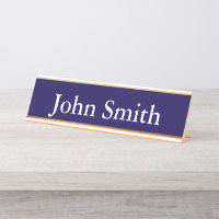 Desk Name Plate, Standard (2" x 8"), Silver