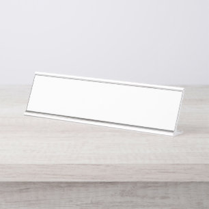 Desk Name Plate, Standard (2" x 8"), Silver Plate