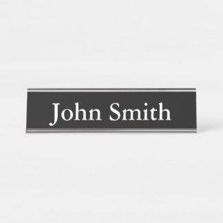 Desk Name Plate, Standard (2" x 8"), Silver Plate