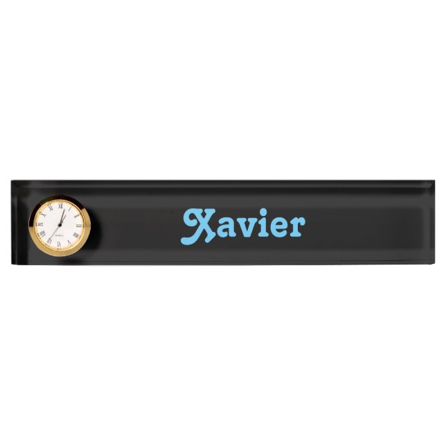 Desk Name Plate Xavier (Front)