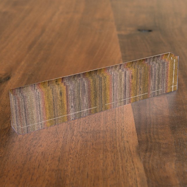 Desk Name Plates old vintage wood (Side)