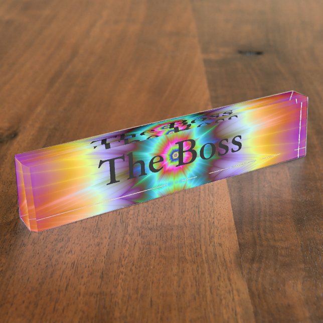 Desk Nameplate Colour Explosion (Side)