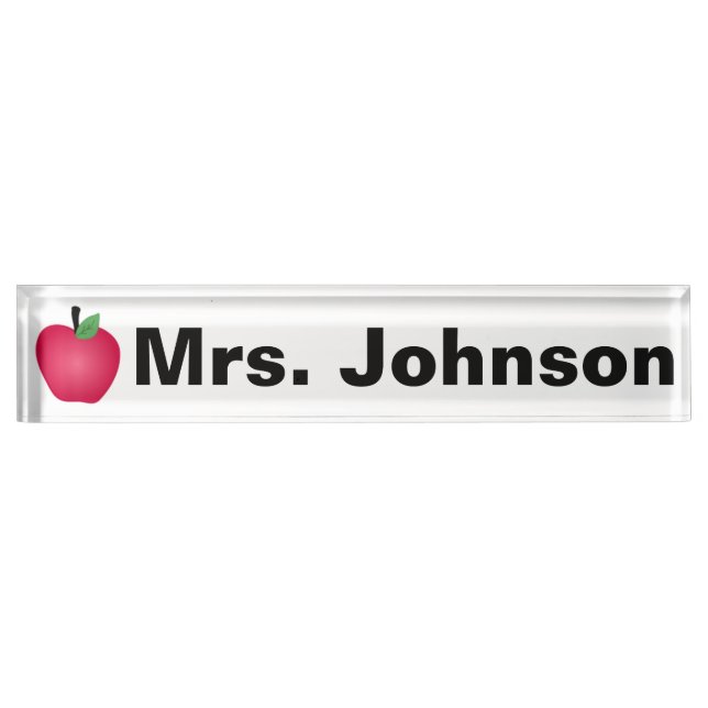 Desk Nameplate for Teacher (Front)