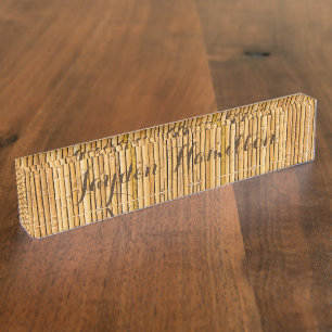 Desk Nameplate - HAMbyWhiteGlove - Bamboo