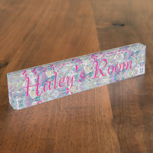 Desk Nameplate - HAMbyWhiteGlove - Crystal Design