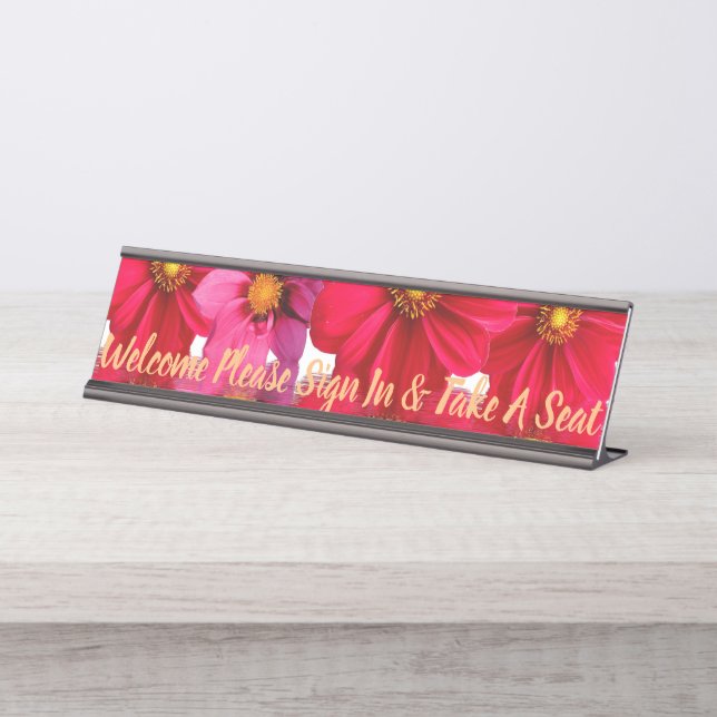 Desk Office Blossoms Name Design Destiny'S Destiny Desk Name Plate (Front)