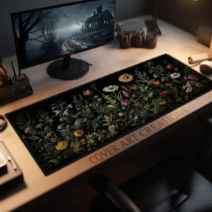 Desk Pad, Wildflowers Cottagecore Style, Mat