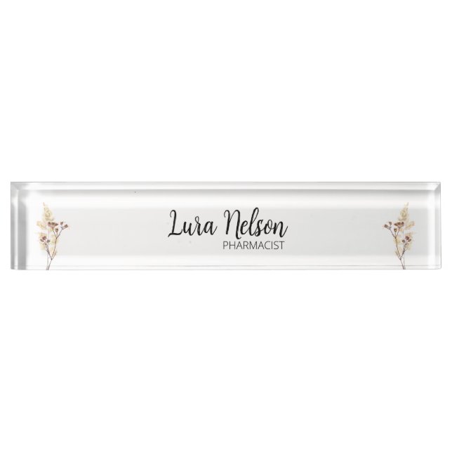 Desk Plaque - Personalised Acrylic Name Plate for  (Front)