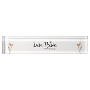 Desk Plaque - Personalized Acrylic Name Plate for