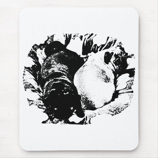 Desk Quiet with Two Pugs Mouse Mat (Front)