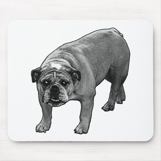 Desk Snow Dots Mouse Mat (Front)