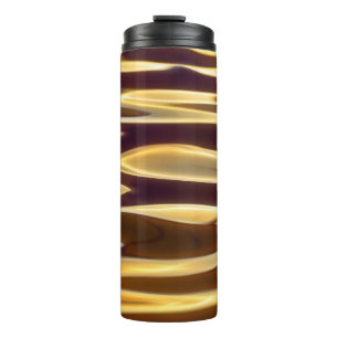 Desktop abstract gold pattern thermal tumbler