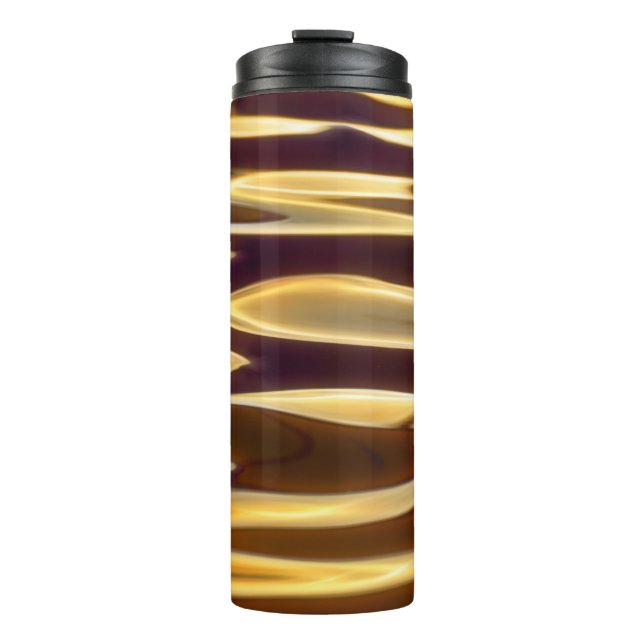 Desktop abstract gold pattern thermal tumbler (Front)