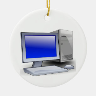 Desktop Computer Ceramic Tree Decoration