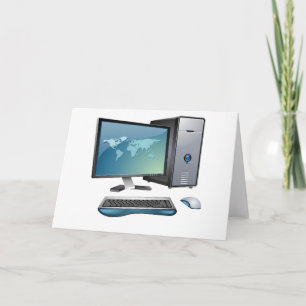 Desktop Computer Greeting Cards