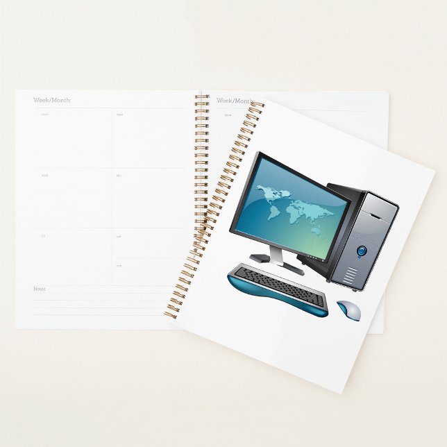 Desktop Computer with Monitor, Keyboard and Mouse Planner (Creator Uploaded)