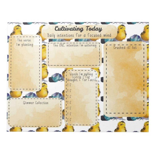 Desktop Journal - Daily Intention Notepad (Front)