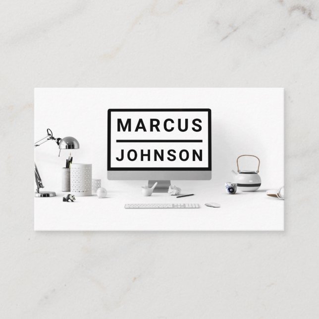 Desktop, Stationery & Office Supplies, Stationer Business Card (Front)