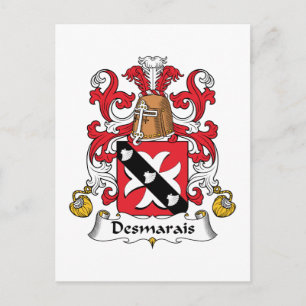 Desmarais Family Crest Postcard