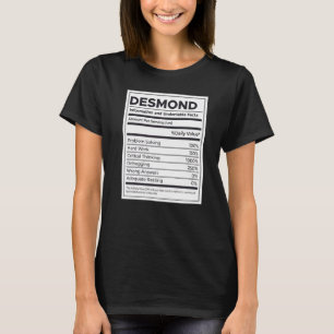 Desmond Nutrition Information Problem Solving Hard T-Shirt