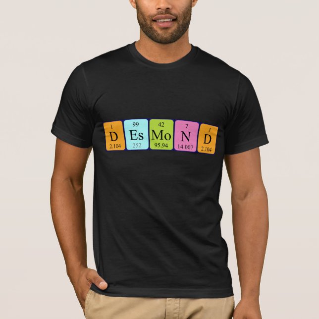 Desmond periodic table name shirt (Front)