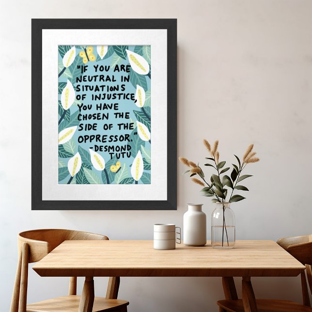 Desmond Tutu Quote Art Poster (Desmond Tutu Quote Art Poster)