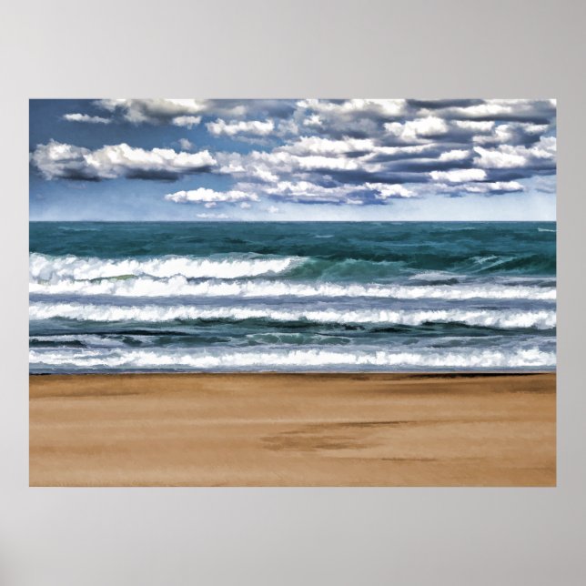 Desolate Beach Day Poster (Front)