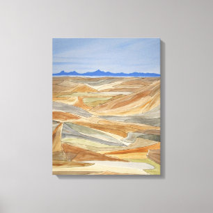 Desolate Regions Watercolor Line Art Print